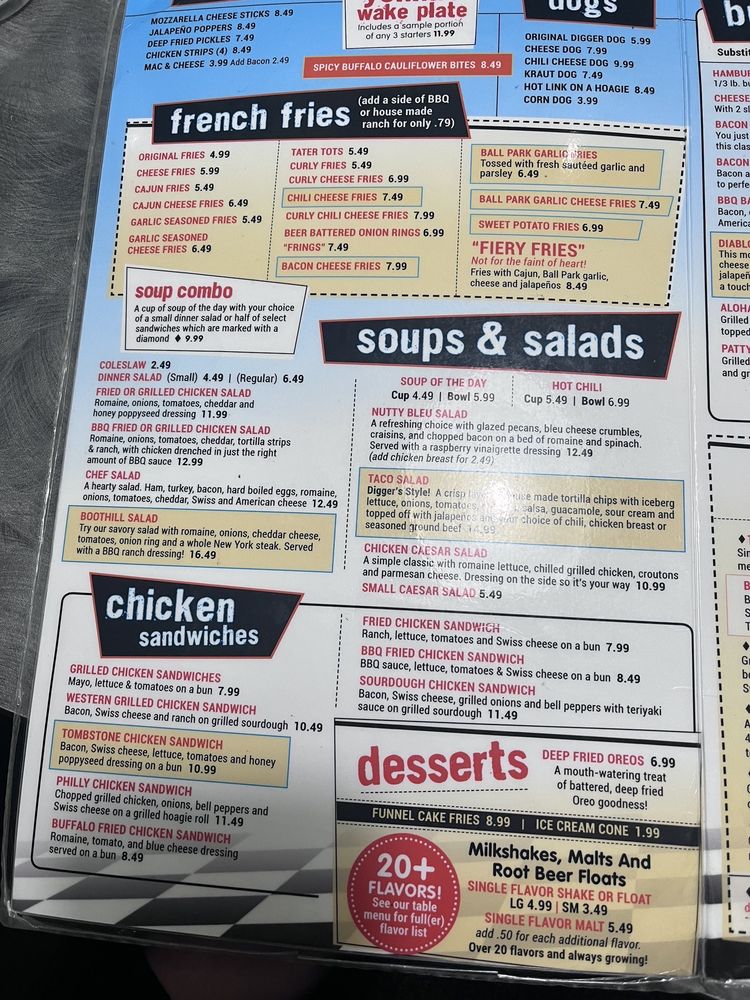 Menu Digger’s Diner Brentwood Brentwood